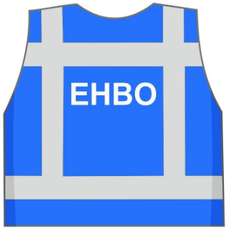 Veiligheidsvest met opdruk EHBO Blauw
